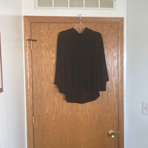 Black lightweight sweater poncho